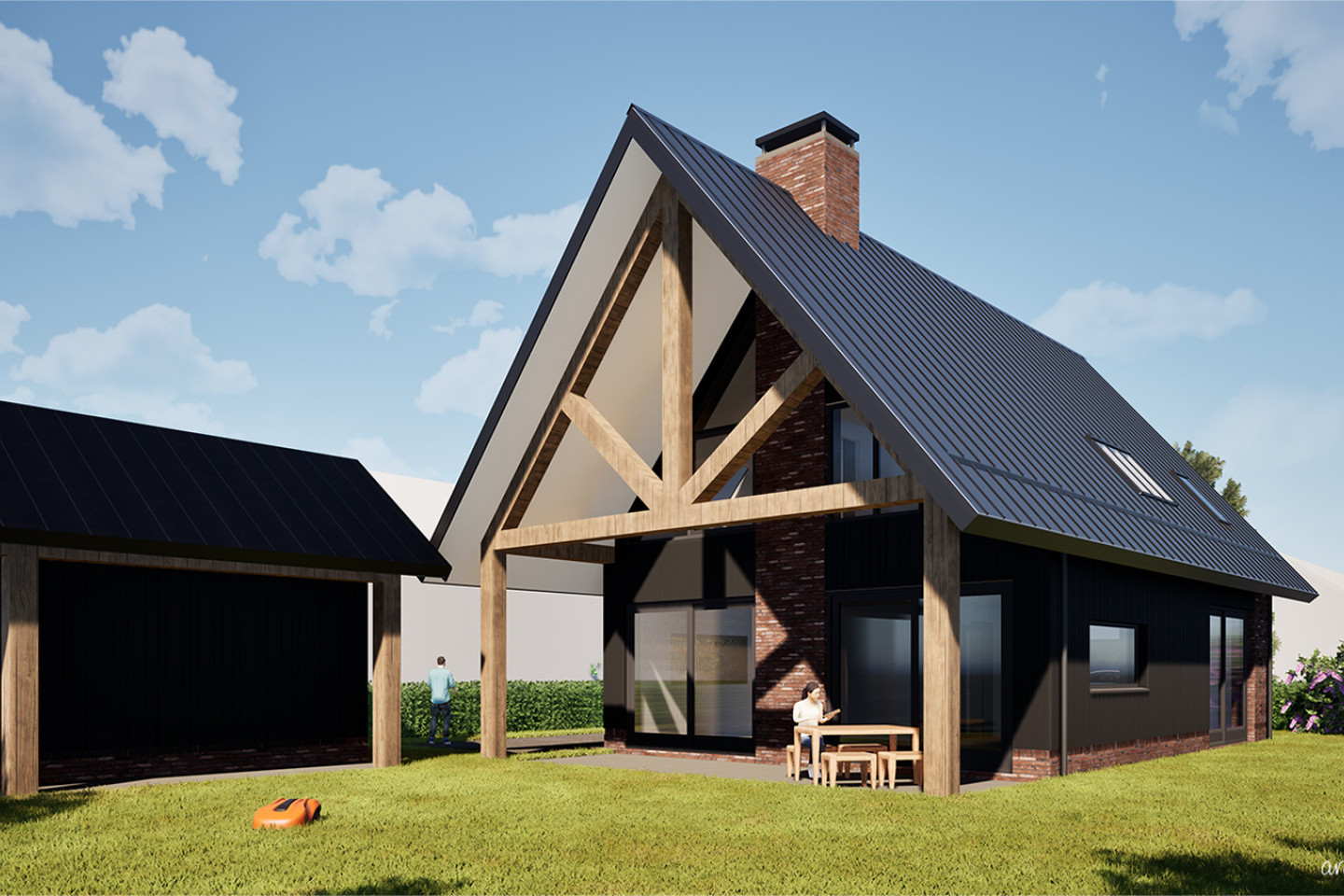 vrijstaande schuurwoning in Hulshorst, gemeente Harderwijk