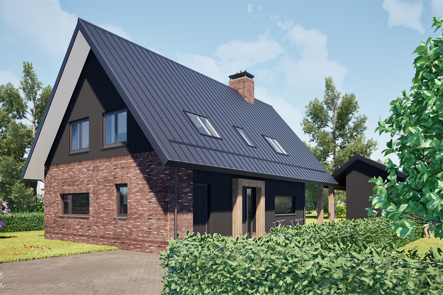 vrijstaande schuurwoning in Hulshorst, gemeente Harderwijk