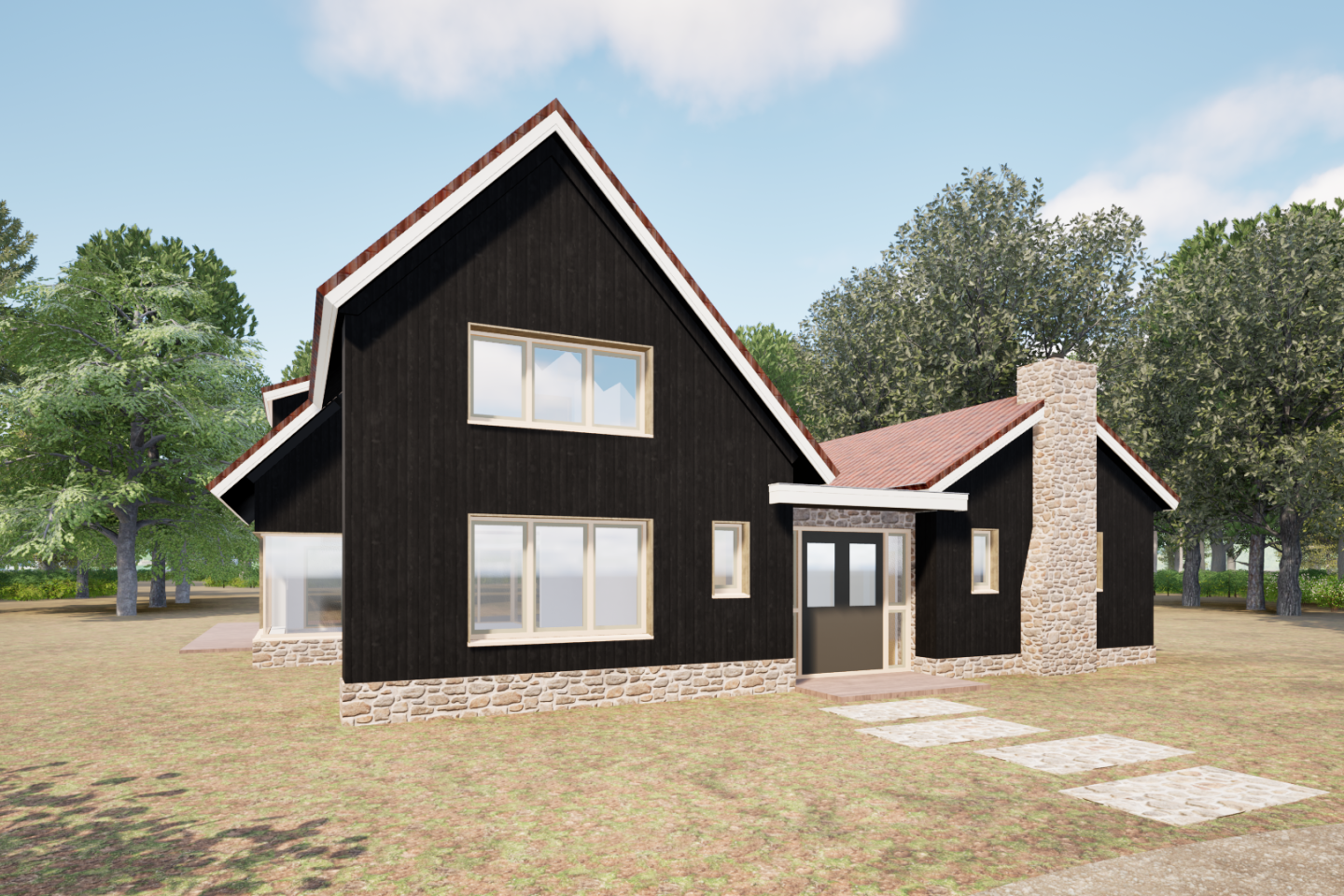 verbouw, verduurzamen vrijstaande woning, boswoning, ontwerp, verbouwing, renovatie